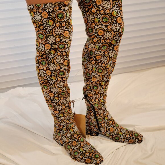 NEW with tags | Funky cloth thigh boots  | Ziggy Over the Knee Boots - Picture 2 of 8